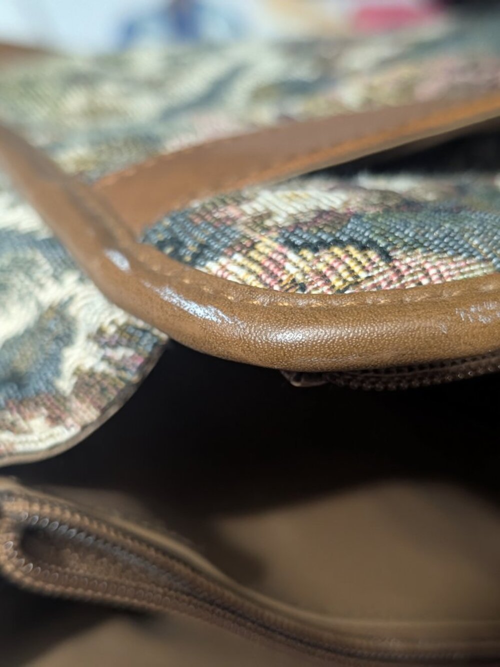 Vintage Floral Tapestry Weekender Bag Cottagecore Grandmillennial Carpert Bag - Picture 15 of 15